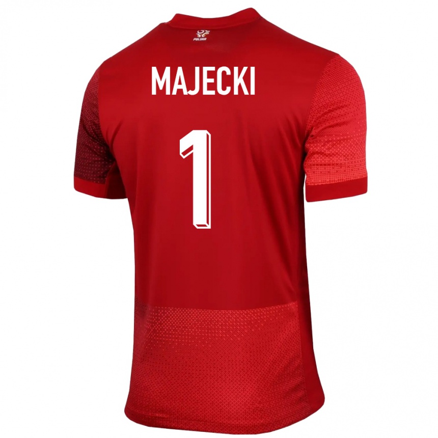 Kids Football Poland Radoslaw Majecki #1 Red Away Jersey 24-26 T-Shirt Australia