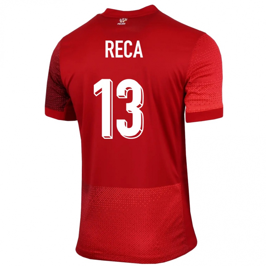 Kids Football Poland Arkadiusz Reca #13 Red Away Jersey 24-26 T-Shirt Australia