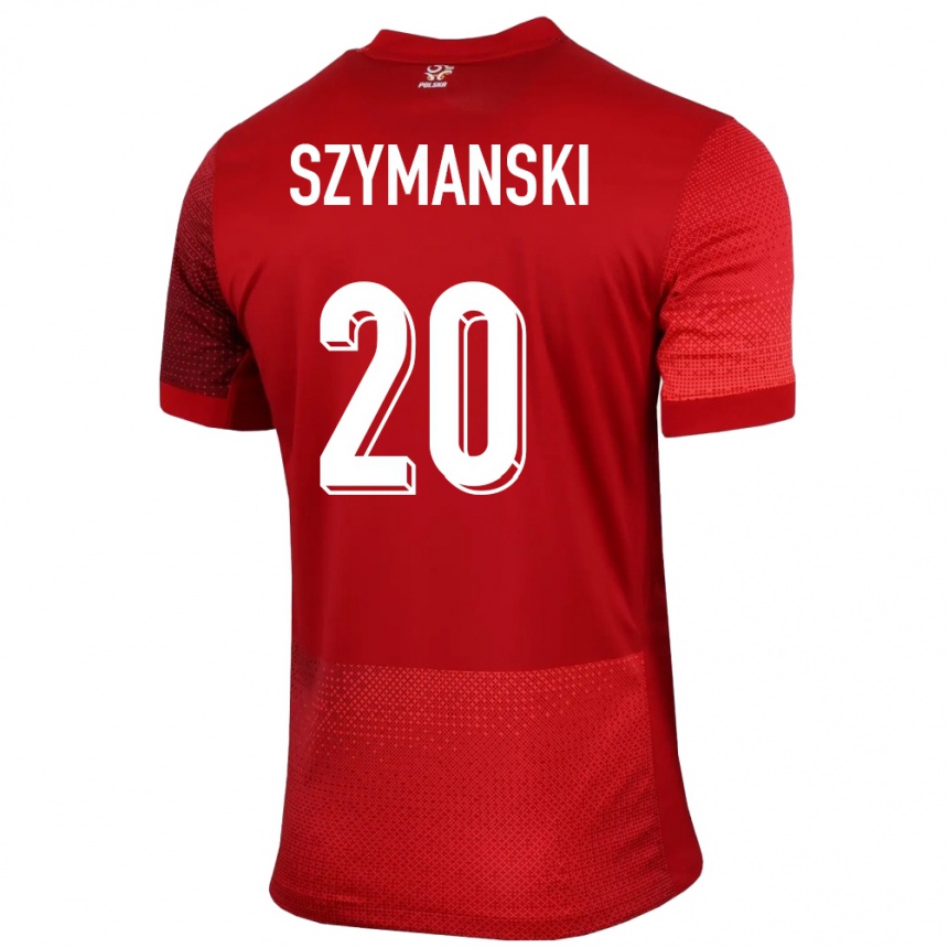 Kids Football Poland Sebastian Szymanski #20 Red Away Jersey 24-26 T-Shirt Australia