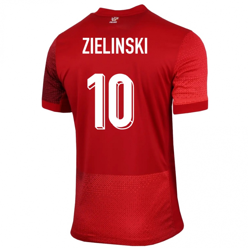 Kids Football Poland Piotr Zielinski #10 Red Away Jersey 24-26 T-Shirt Australia