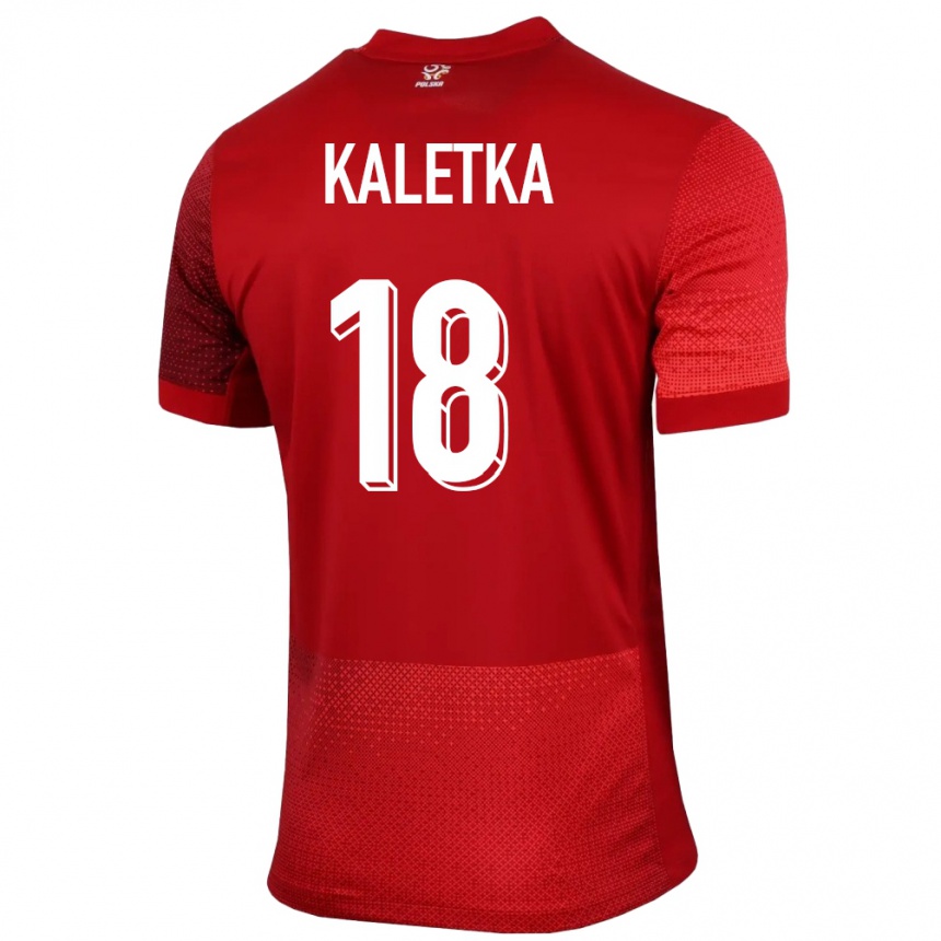 Kids Football Poland Nikol Kaletka #18 Red Away Jersey 24-26 T-Shirt Australia