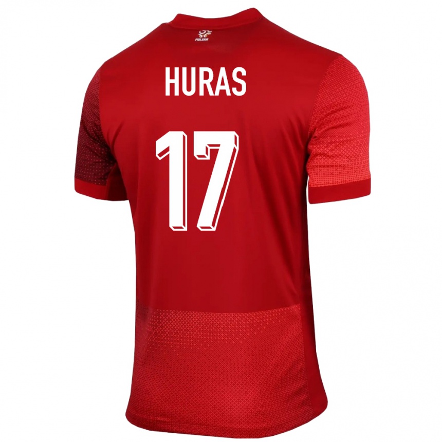 Kids Football Poland Mike Huras #17 Red Away Jersey 24-26 T-Shirt Australia