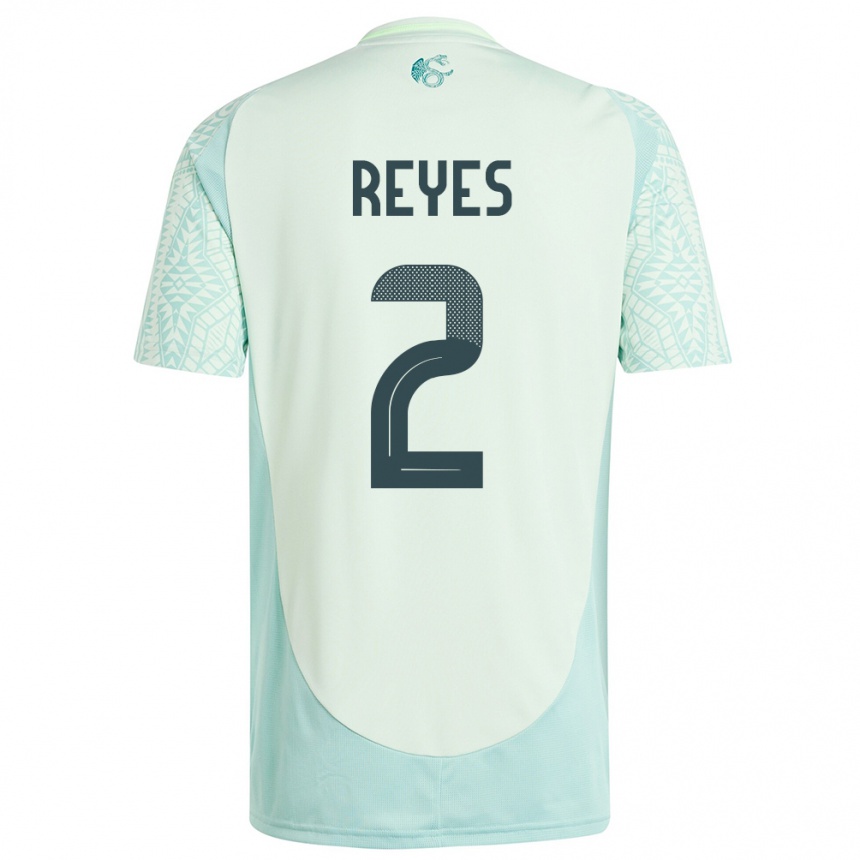 Kids Football Mexico Luis Reyes #2 Linen Green Away Jersey 24-26 T-Shirt Australia