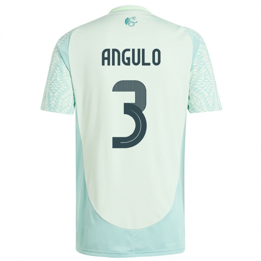 Kids Football Mexico Jesus Angulo #3 Linen Green Away Jersey 24-26 T-Shirt Australia