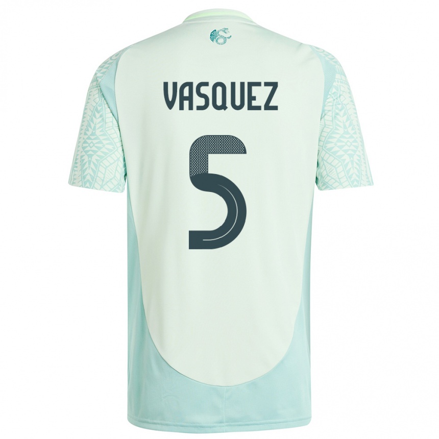 Kids Football Mexico Johan Vasquez #5 Linen Green Away Jersey 24-26 T-Shirt Australia