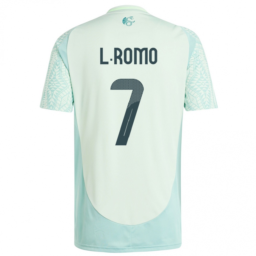 Kids Football Mexico Luis Romo #7 Linen Green Away Jersey 24-26 T-Shirt Australia