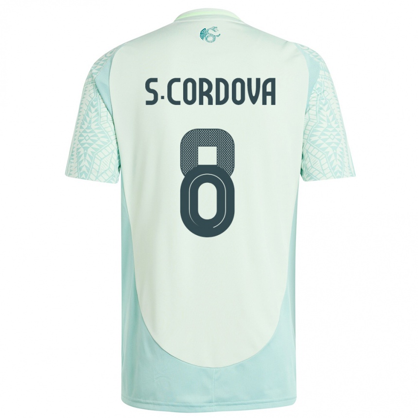 Kids Football Mexico Sebastian Cordova #8 Linen Green Away Jersey 24-26 T-Shirt Australia