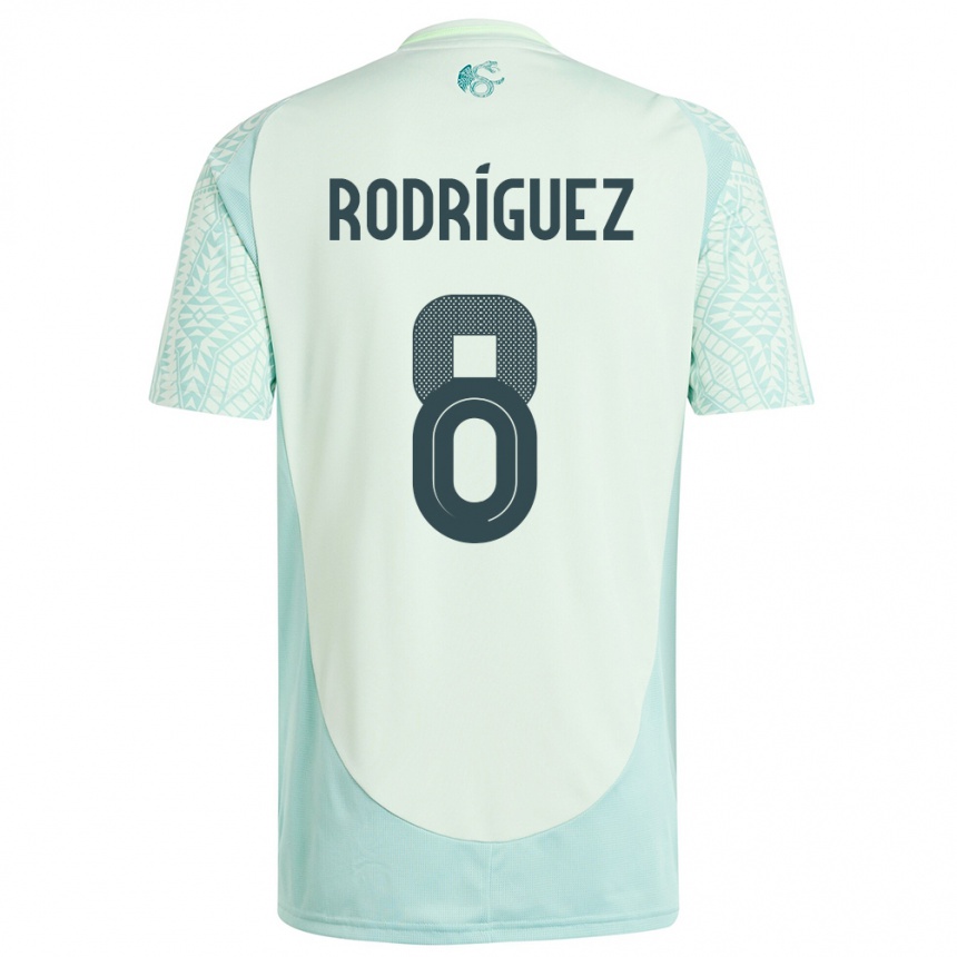 Kids Football Mexico Carlos Rodriguez #8 Linen Green Away Jersey 24-26 T-Shirt Australia