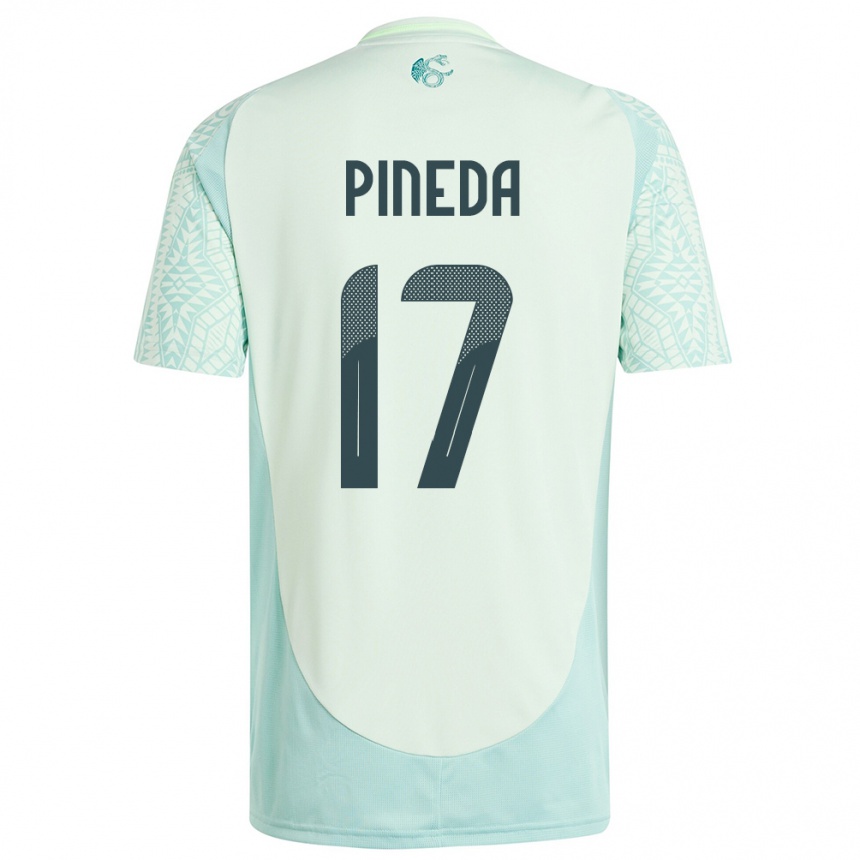 Kids Football Mexico Orbelin Pineda #17 Linen Green Away Jersey 24-26 T-Shirt Australia