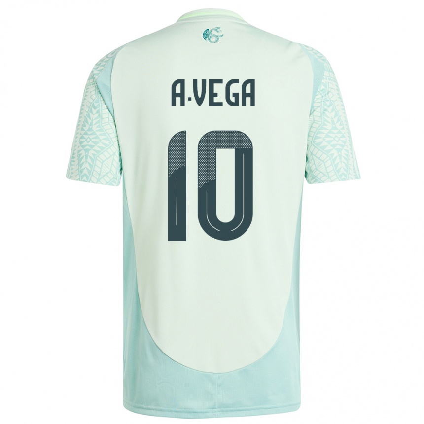 Kids Football Mexico Alexis Vega #10 Linen Green Away Jersey 24-26 T-Shirt Australia