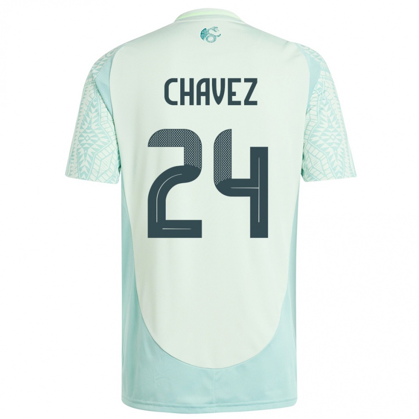 Kids Football Mexico Luis Chavez #24 Linen Green Away Jersey 24-26 T-Shirt Australia