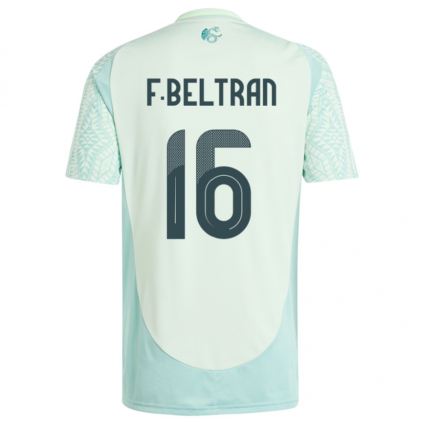 Kids Football Mexico Fernando Beltran #16 Linen Green Away Jersey 24-26 T-Shirt Australia