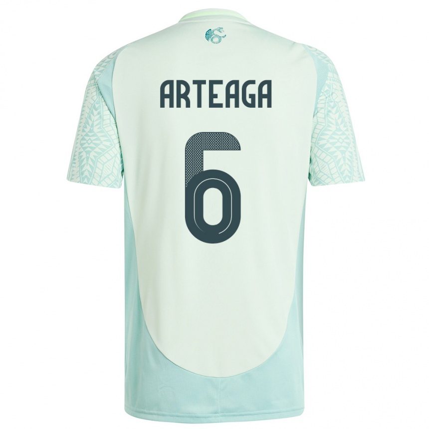 Kids Football Mexico Gerardo Arteaga #6 Linen Green Away Jersey 24-26 T-Shirt Australia