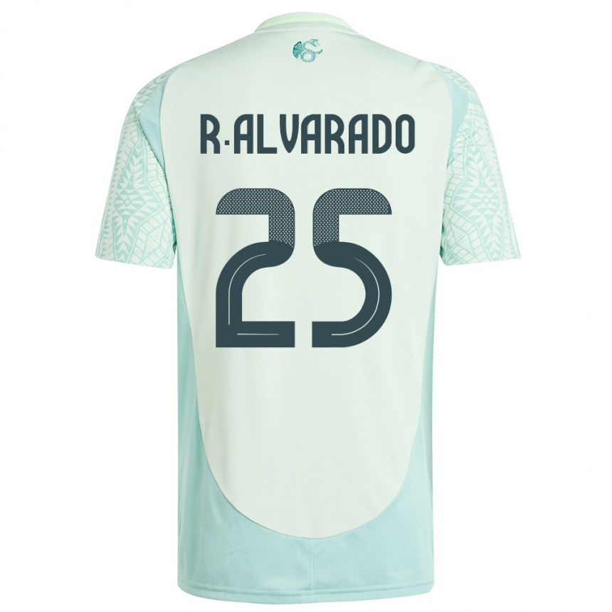 Kids Football Mexico Roberto Alvarado #25 Linen Green Away Jersey 24-26 T-Shirt Australia