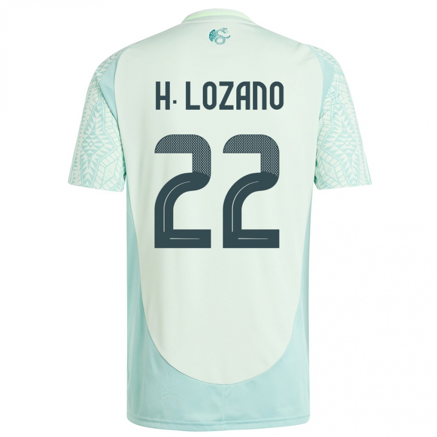 Kids Football Mexico Hirving Lozano #22 Linen Green Away Jersey 24-26 T-Shirt Australia