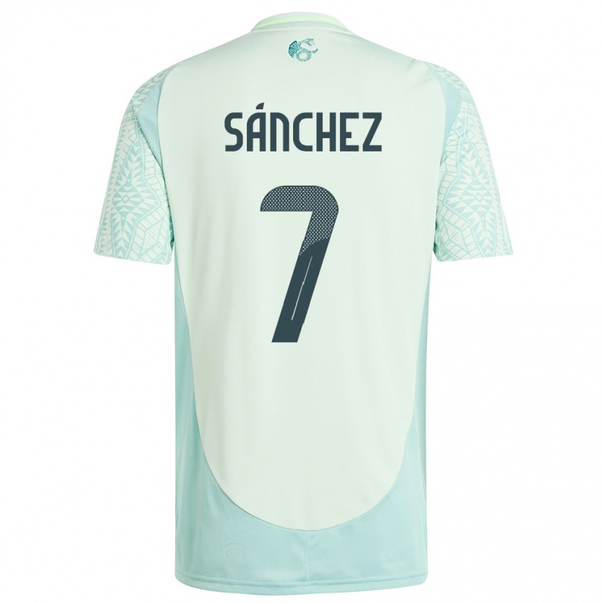 Kids Football Mexico Maria Sanchez #7 Linen Green Away Jersey 24-26 T-Shirt Australia