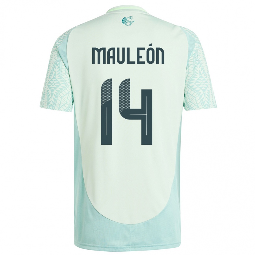 Kids Football Mexico Natalia Mauleon #14 Linen Green Away Jersey 24-26 T-Shirt Australia