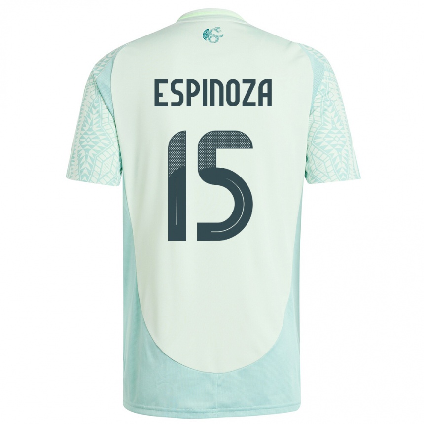 Kids Football Mexico Greta Espinoza #15 Linen Green Away Jersey 24-26 T-Shirt Australia