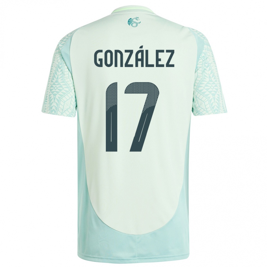 Kids Football Mexico Alison Gonzalez #17 Linen Green Away Jersey 24-26 T-Shirt Australia