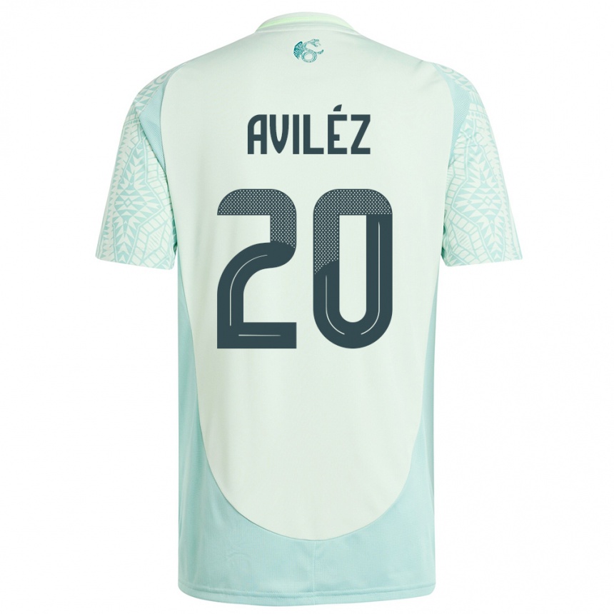 Kids Football Mexico Aylin Avilez #20 Linen Green Away Jersey 24-26 T-Shirt Australia