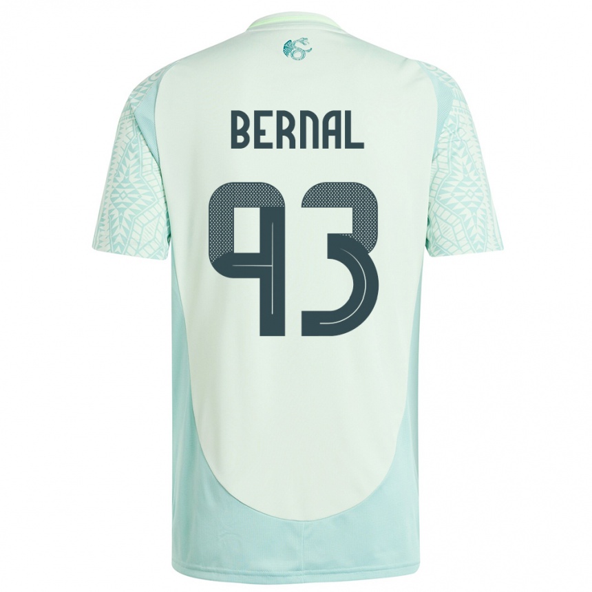 Kids Football Mexico Rebeca Bernal #93 Linen Green Away Jersey 24-26 T-Shirt Australia