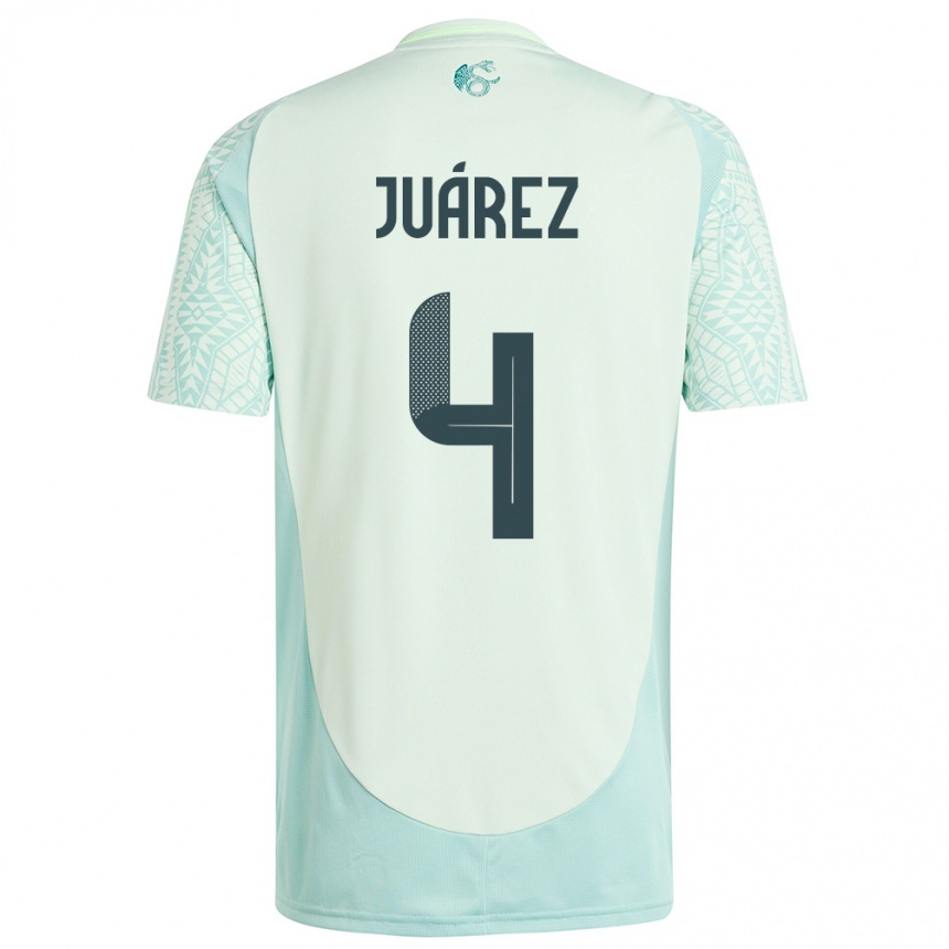 Kids Football Mexico Ramon Juarez #4 Linen Green Away Jersey 24-26 T-Shirt Australia