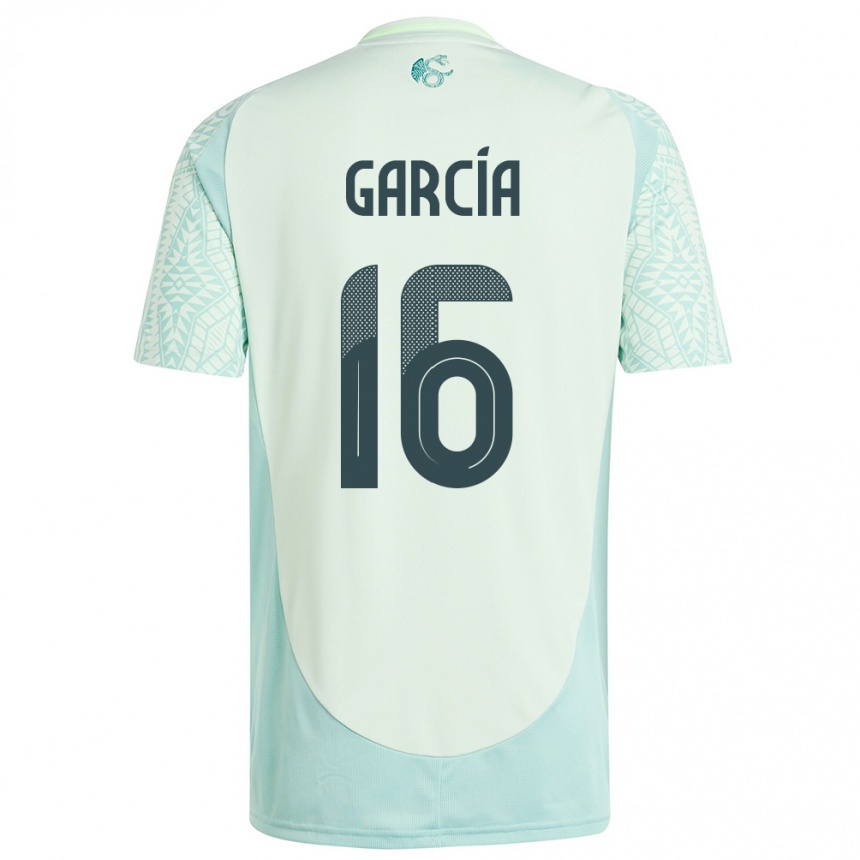 Kids Football Mexico Uziel Garcia #16 Linen Green Away Jersey 24-26 T-Shirt Australia