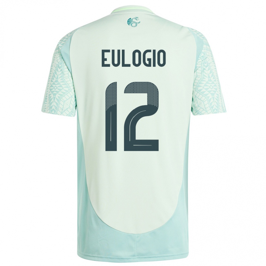 Kids Football Mexico Jose Eulogio #12 Linen Green Away Jersey 24-26 T-Shirt Australia