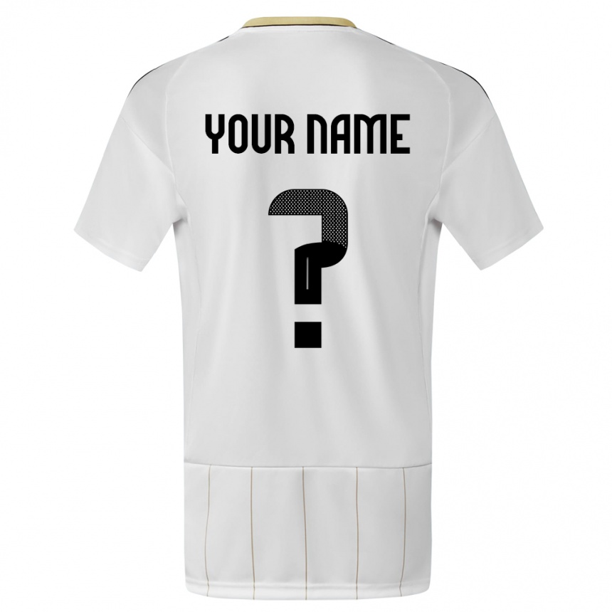 Kids Football Costa Rica Your Name #0 White Away Jersey 24-26 T-Shirt Australia