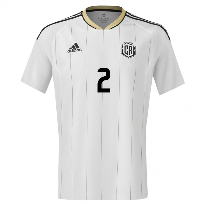 Kids Football Costa Rica Julian Gonzalez #2 White Away Jersey 24-26 T-Shirt Australia