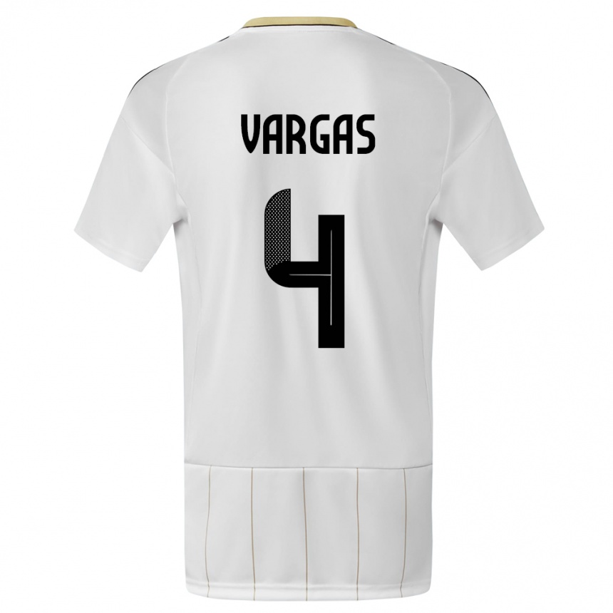 Kids Football Costa Rica Juan Pablo Vargas #4 White Away Jersey 24-26 T-Shirt Australia