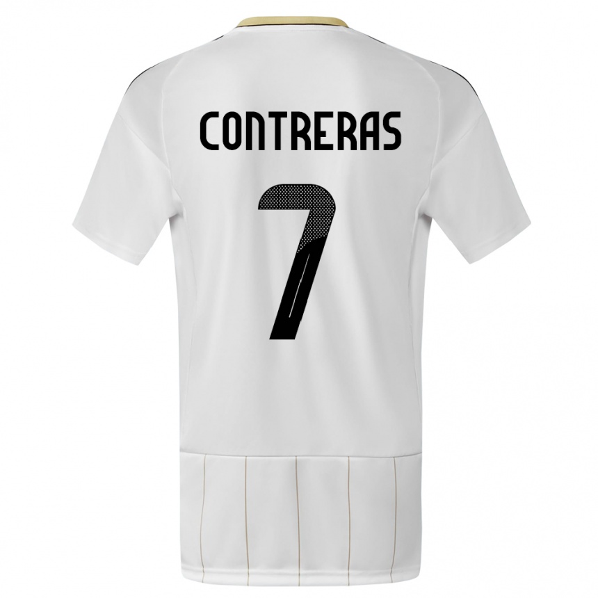 Kids Football Costa Rica Anthony Contreras #7 White Away Jersey 24-26 T-Shirt Australia