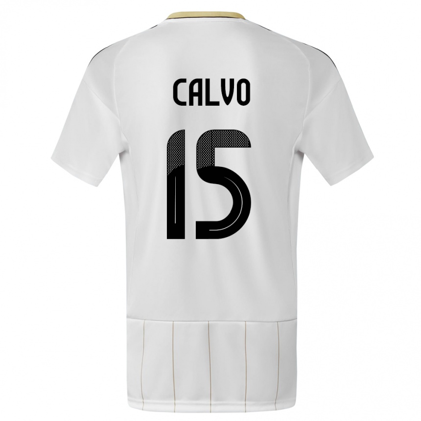 Kids Football Costa Rica Francisco Calvo #15 White Away Jersey 24-26 T-Shirt Australia