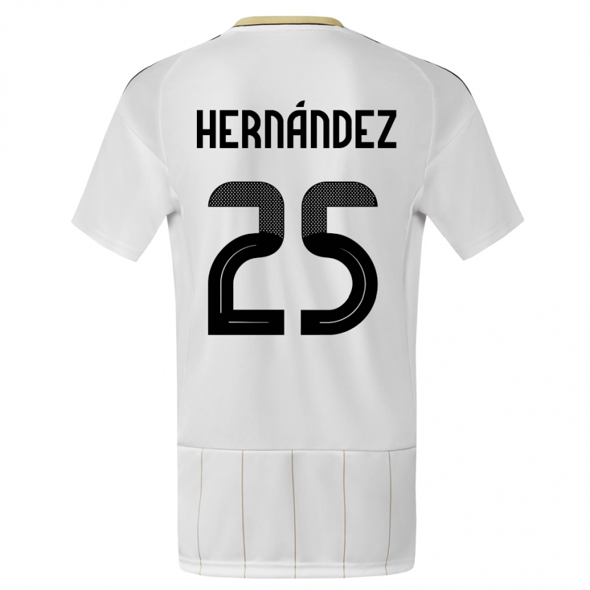 Kids Football Costa Rica Anthony Hernandez #25 White Away Jersey 24-26 T-Shirt Australia