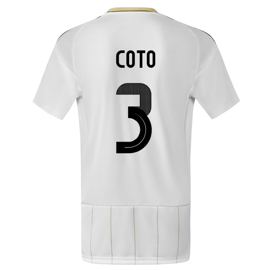 Kids Football Costa Rica Maria Coto #3 White Away Jersey 24-26 T-Shirt Australia