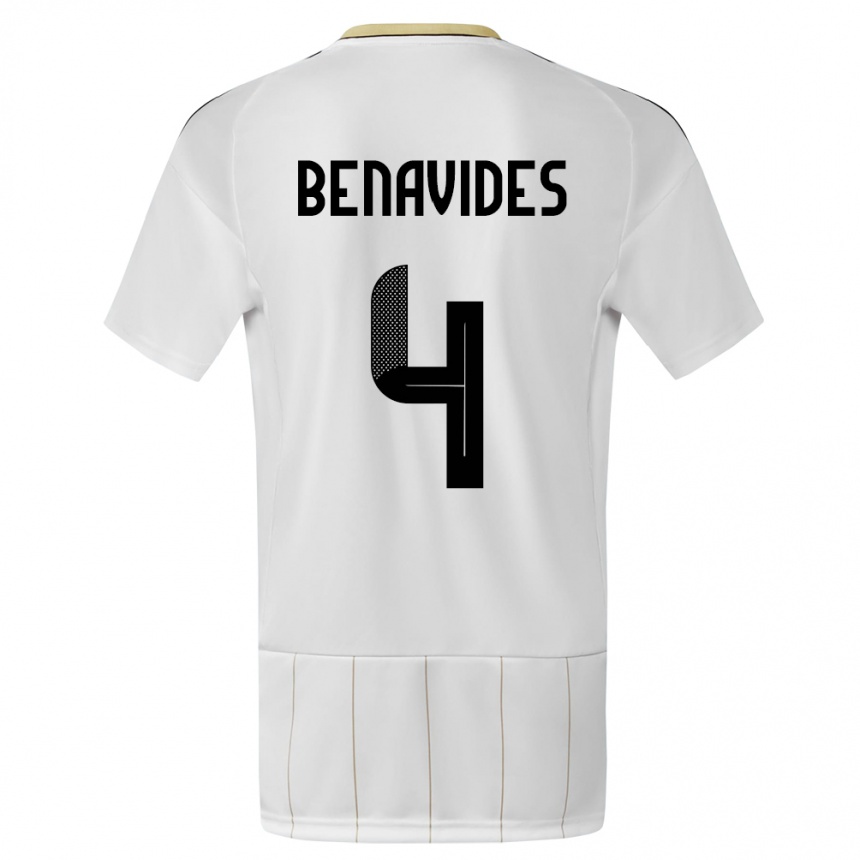 Kids Football Costa Rica Mariana Benavides #4 White Away Jersey 24-26 T-Shirt Australia