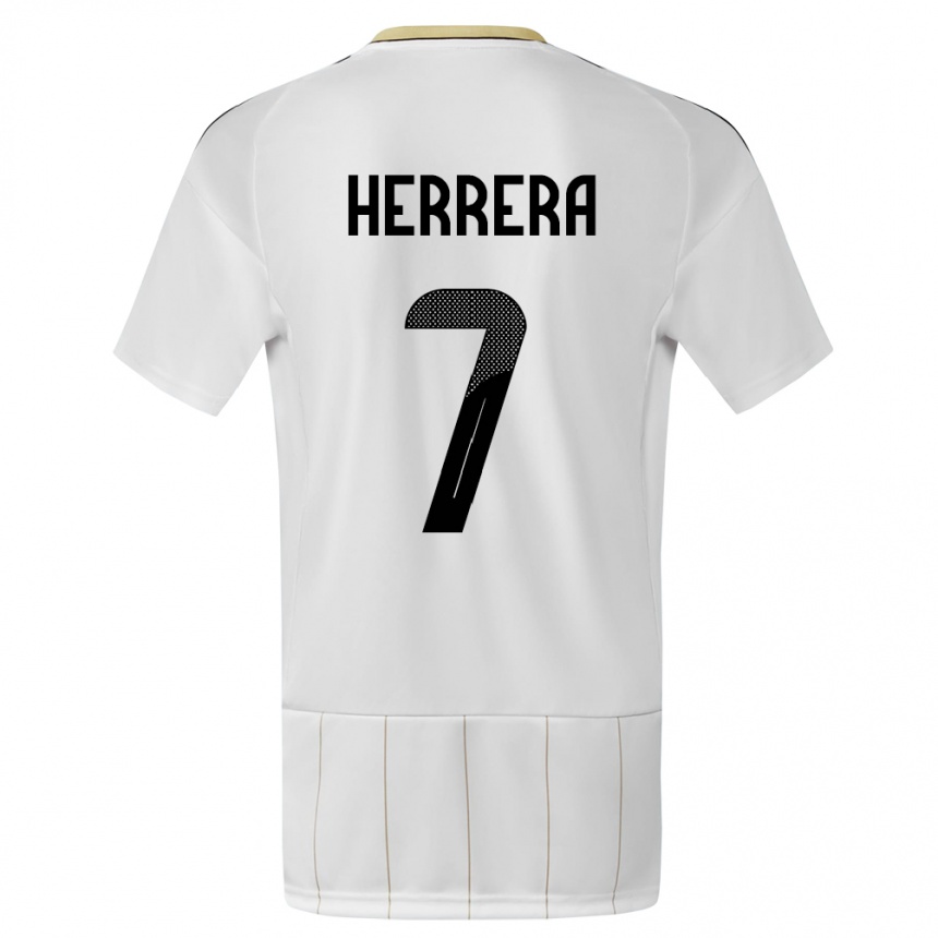 Kids Football Costa Rica Melissa Herrera #7 White Away Jersey 24-26 T-Shirt Australia