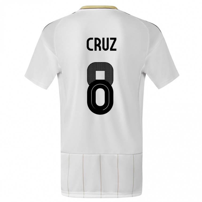 Kids Football Costa Rica Daniela Cruz #8 White Away Jersey 24-26 T-Shirt Australia