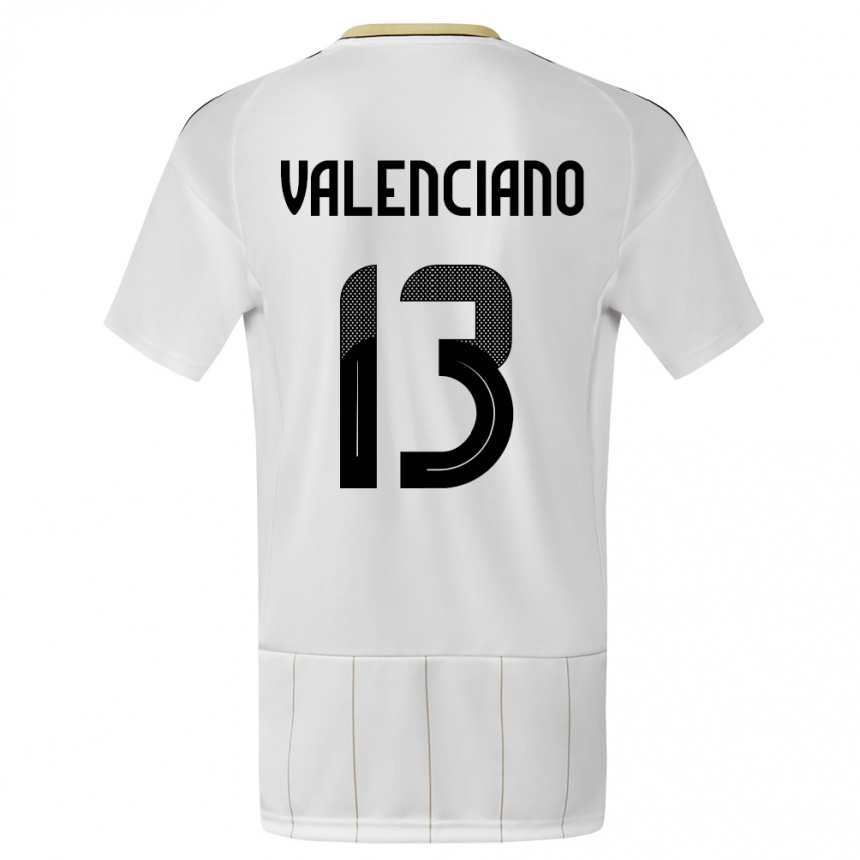 Kids Football Costa Rica Emilie Valenciano #13 White Away Jersey 24-26 T-Shirt Australia