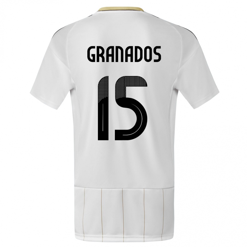 Kids Football Costa Rica Cristin Granados #15 White Away Jersey 24-26 T-Shirt Australia