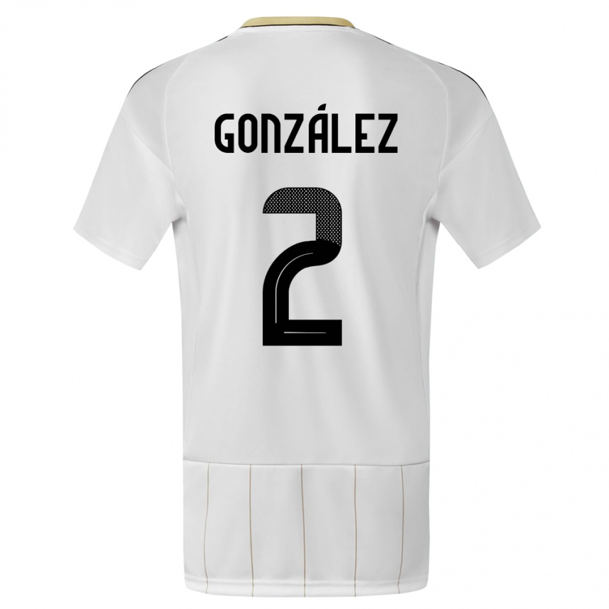 Kids Football Costa Rica Julian Gonzalez #2 White Away Jersey 24-26 T-Shirt Australia