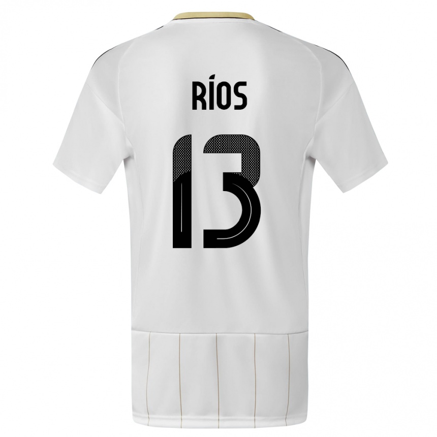 Kids Football Costa Rica Keral Rios #13 White Away Jersey 24-26 T-Shirt Australia