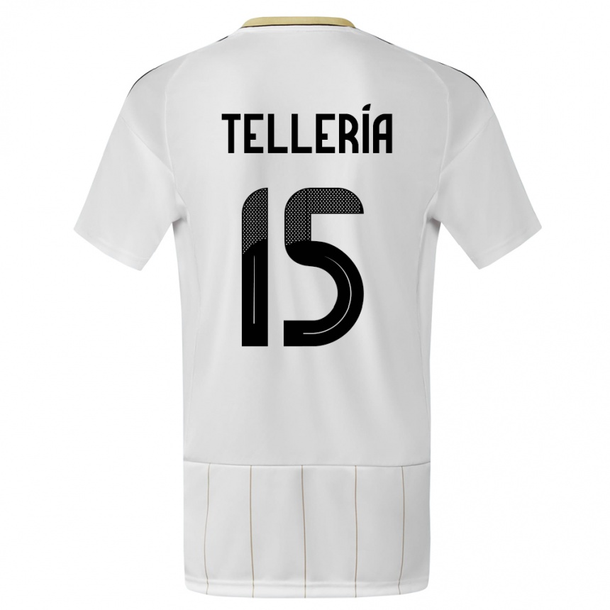 Kids Football Costa Rica Jostin Telleria #15 White Away Jersey 24-26 T-Shirt Australia