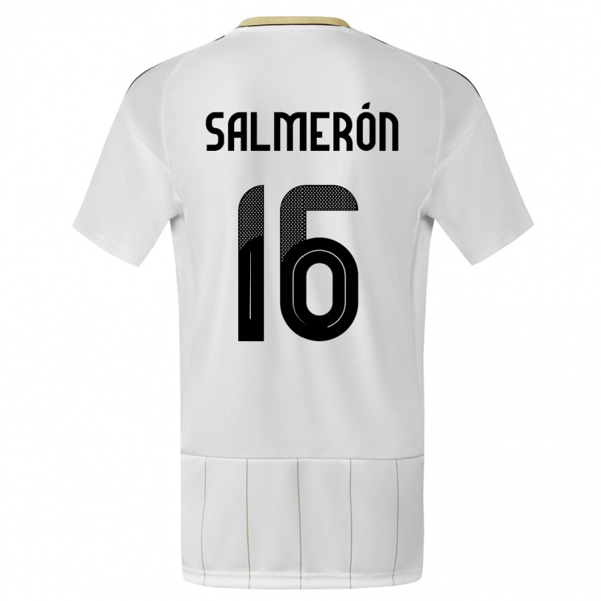 Kids Football Costa Rica Andrey Salmeron #16 White Away Jersey 24-26 T-Shirt Australia