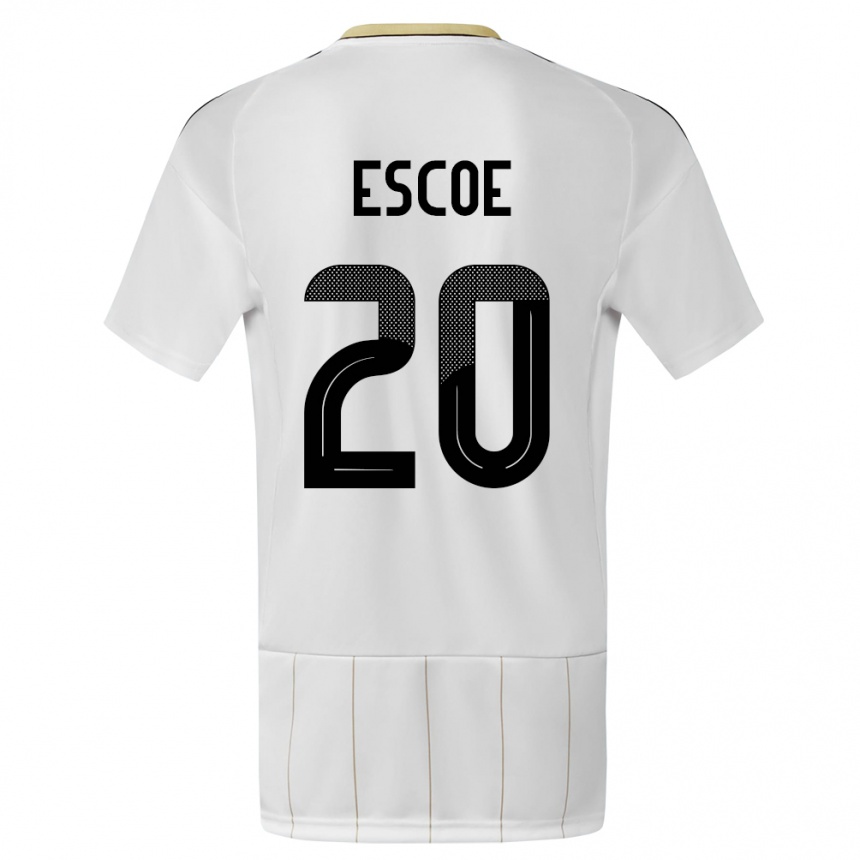 Kids Football Costa Rica Enyel Escoe #20 White Away Jersey 24-26 T-Shirt Australia