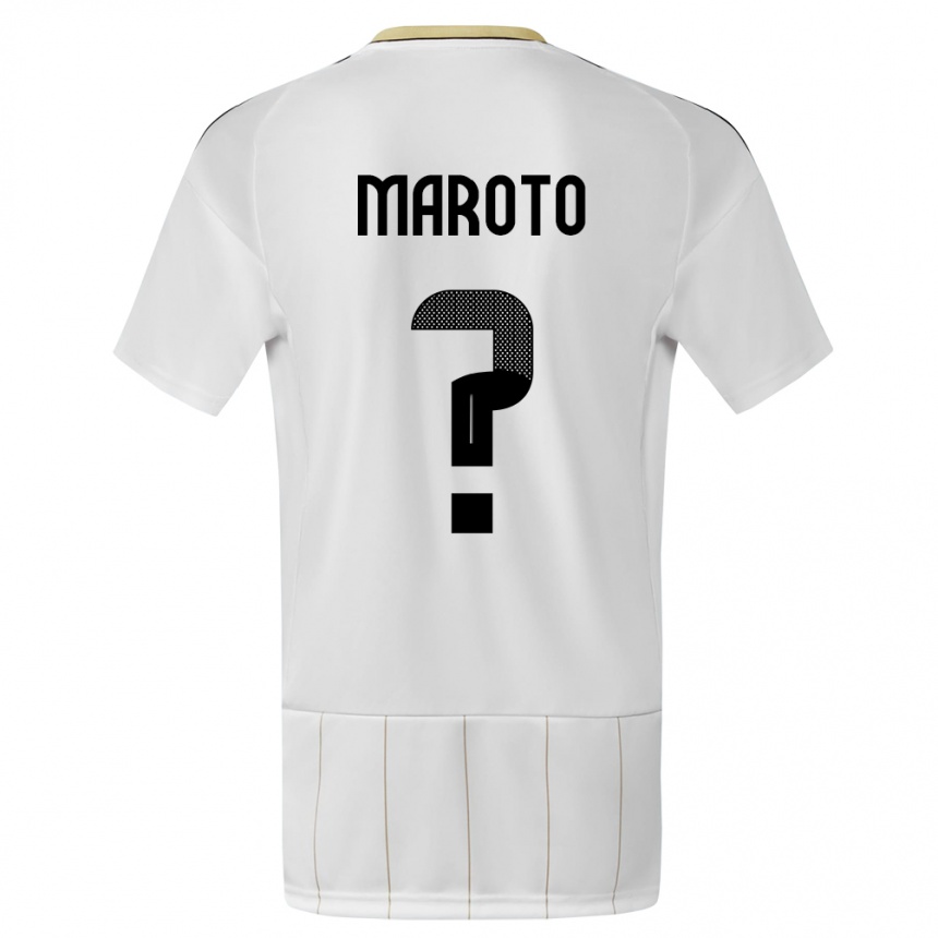 Kids Football Costa Rica Victor Maroto #0 White Away Jersey 24-26 T-Shirt Australia