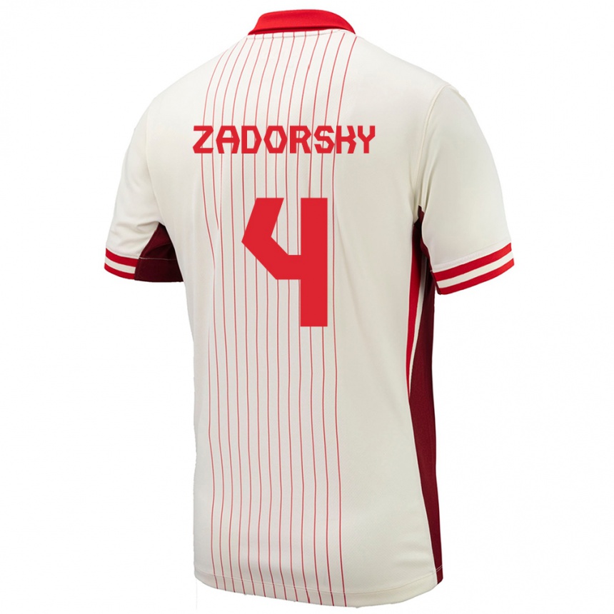 Kids Football Canada Shelina Zadorsky #4 White Away Jersey 24-26 T-Shirt Australia