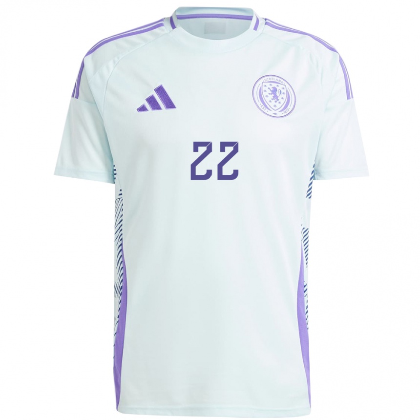 Kids Football Scotland Julian Donnery #22 Light Mint Blue Away Jersey 24-26 T-Shirt Australia