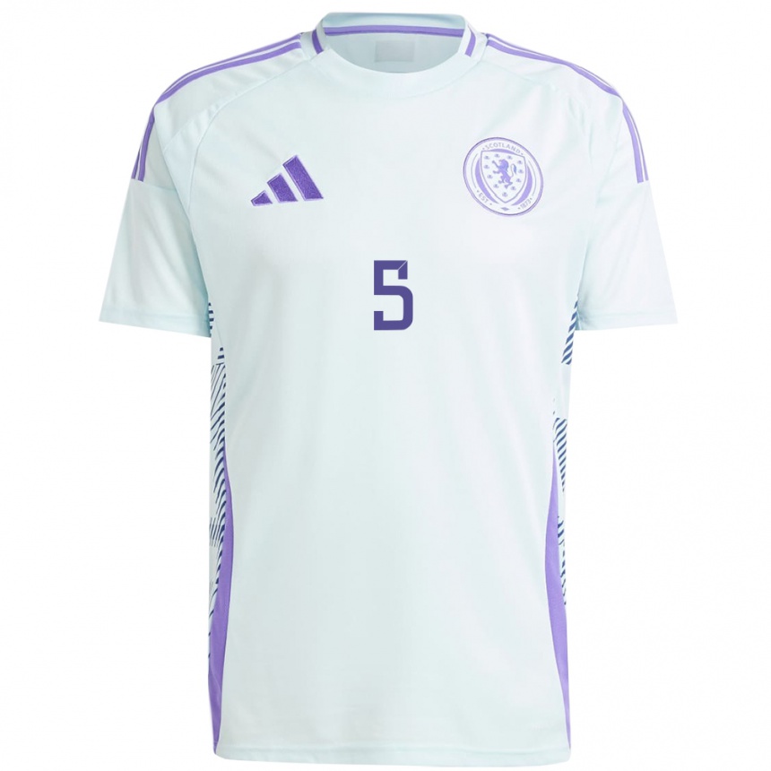 Kids Football Scotland Sophie Howard #5 Light Mint Blue Away Jersey 24-26 T-Shirt Australia