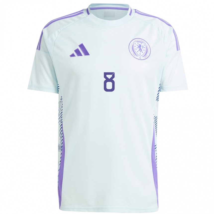 Kids Football Scotland Samantha Kerr #8 Light Mint Blue Away Jersey 24-26 T-Shirt Australia